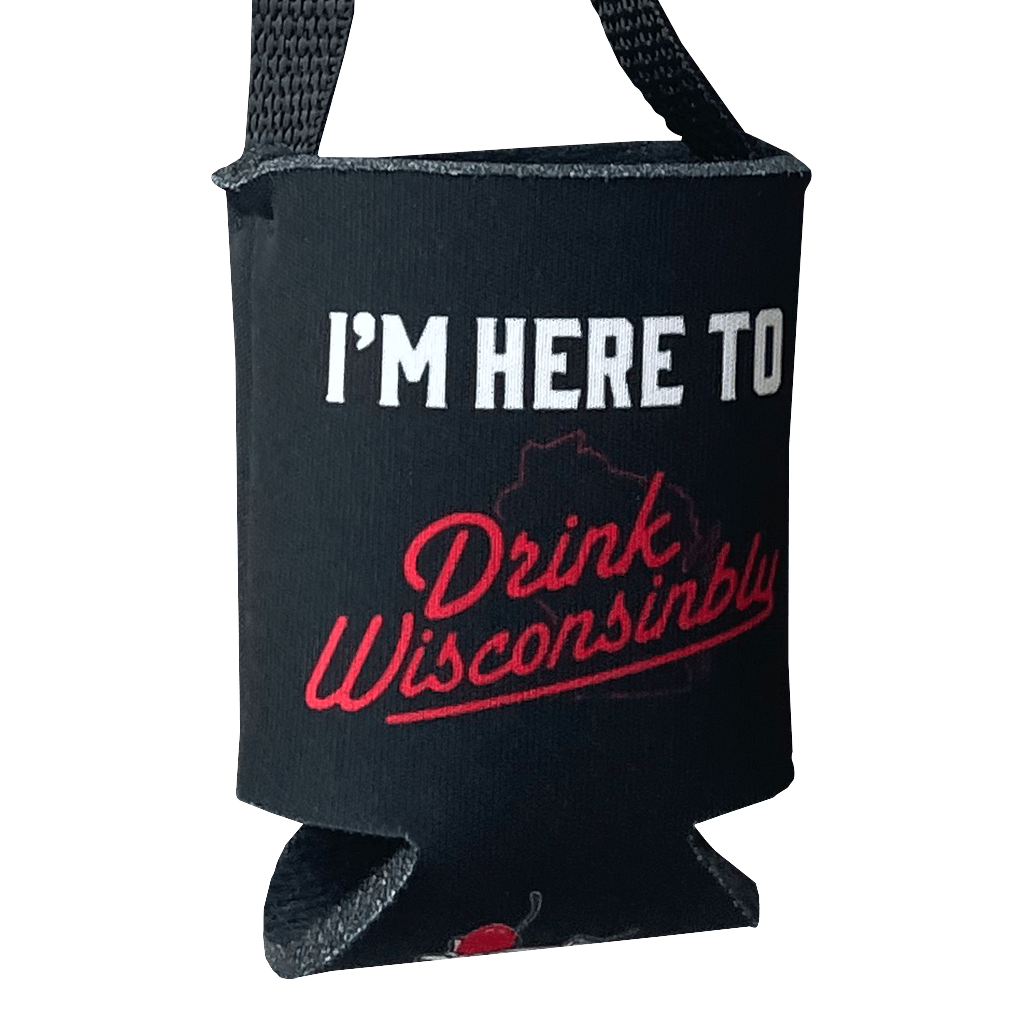 Drink Wisconsinbly Taster Coozie w/ Lanyard