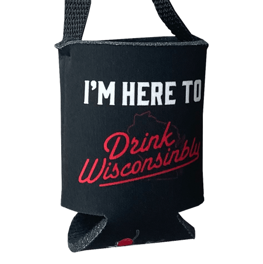 Drink Wisconsinbly Taster Coozie w/ Lanyard