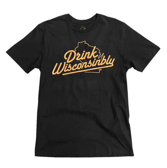 Drink Wisconsinbly Orange Logo T-Shirt