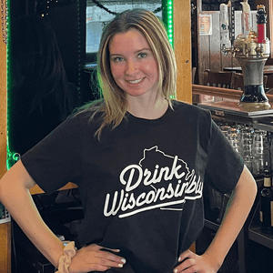 Drink Wisconsinbly Unisex Black Logo T-Shirt