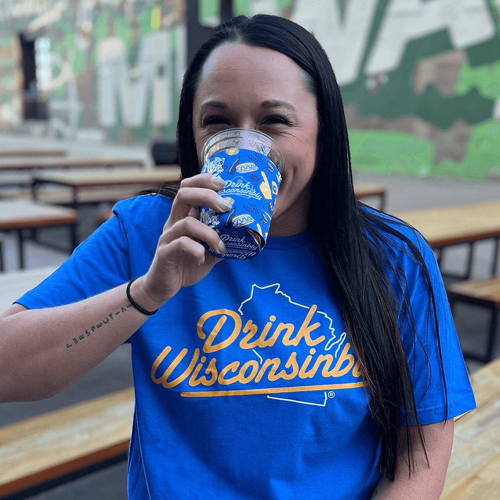 Drink Wisconsinbly Blue Milwaukee Baseball T-Shirt