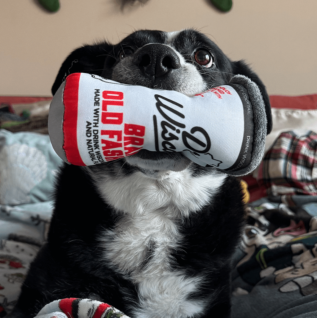 Drink Wisconsinbly Brandy Old Fashioned Plush Dog Pup Toy