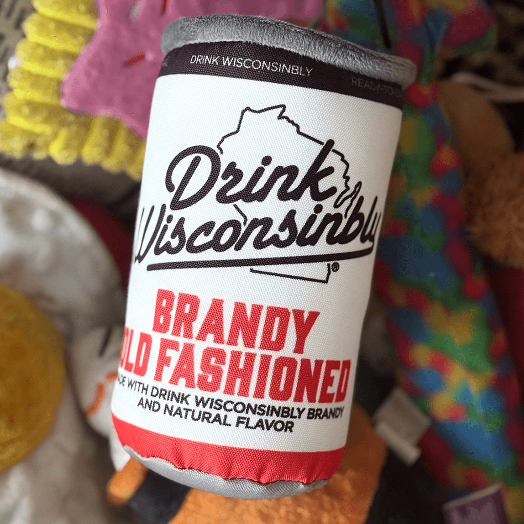 Drink Wisconsinbly Brandy Old Fashioned Plush Doggy Toy