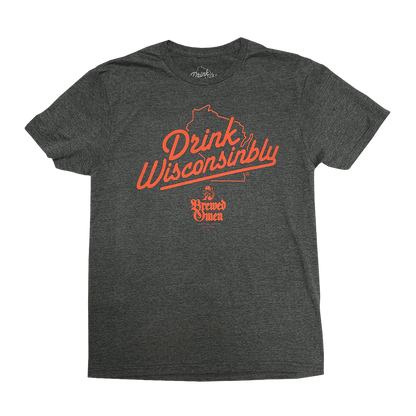 Drink Wisconsinbly Unisex Brewed Omen Tavern Collection T-Shirt