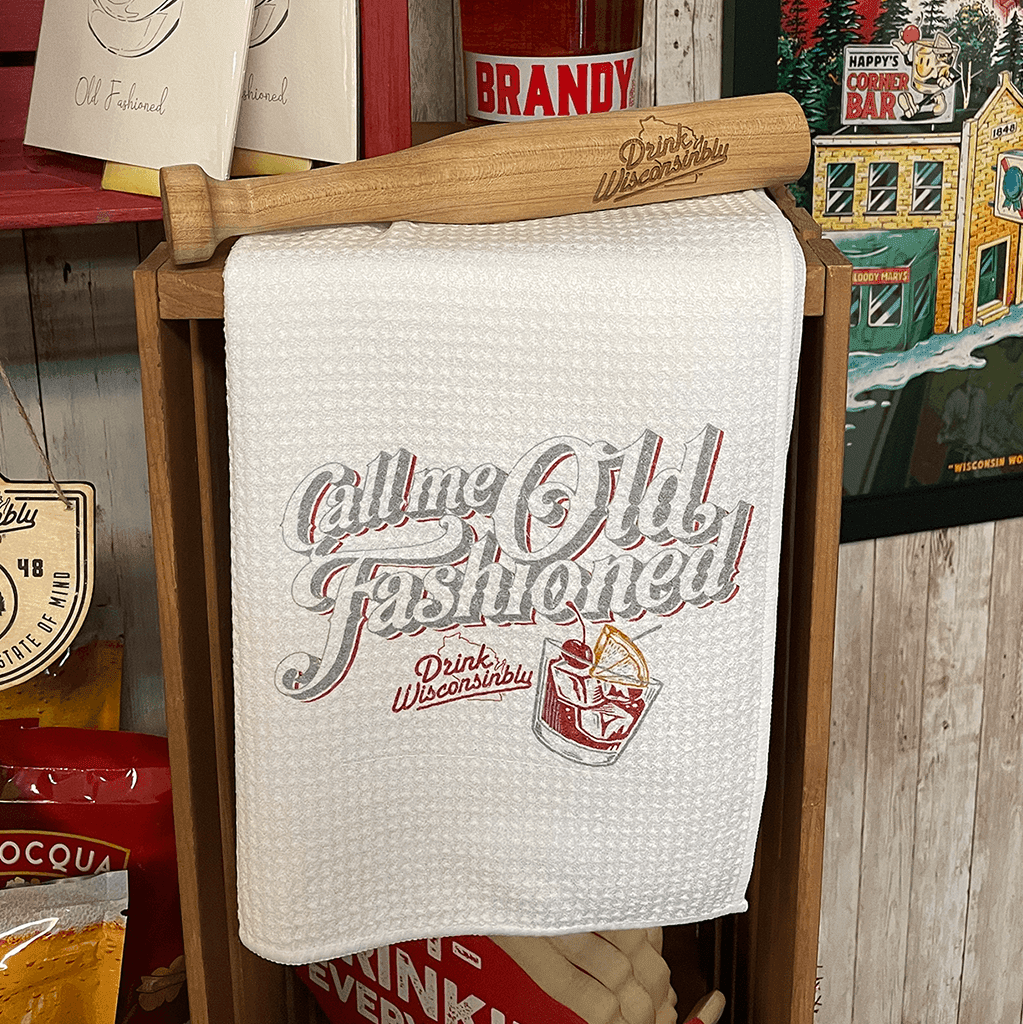 Drink Wisconsinbly Old Fashioned Kitchen Towel