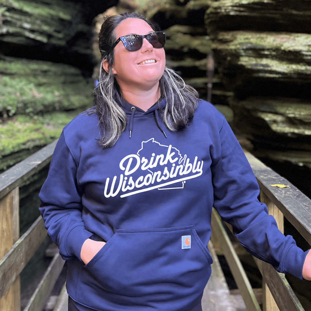 Drink Wisconsinbly Carhartt® Navy Unisex Hoodie