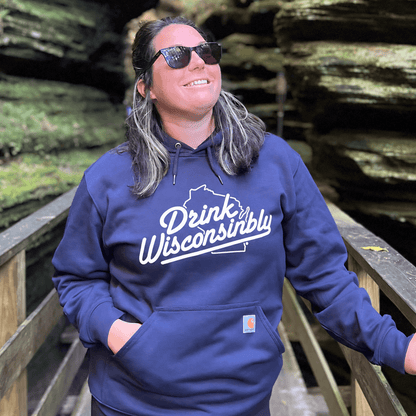 Drink Wisconsinbly Carhartt® Navy Unisex Hoodie