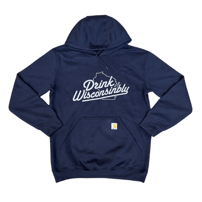Drink Wisconsinbly Carhartt® Navy Hoodie