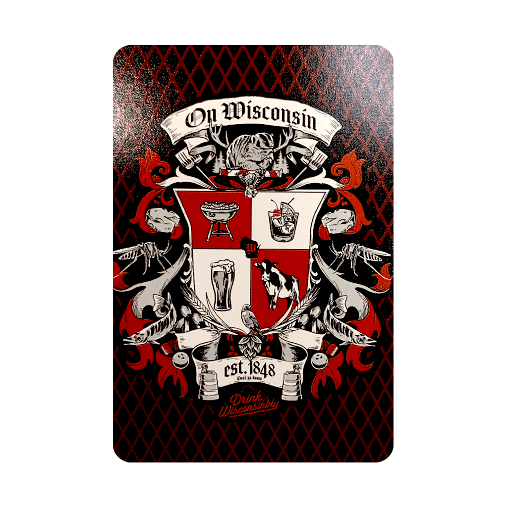 Drink Wisconsinbly Wisconsin Crest Playing Cards