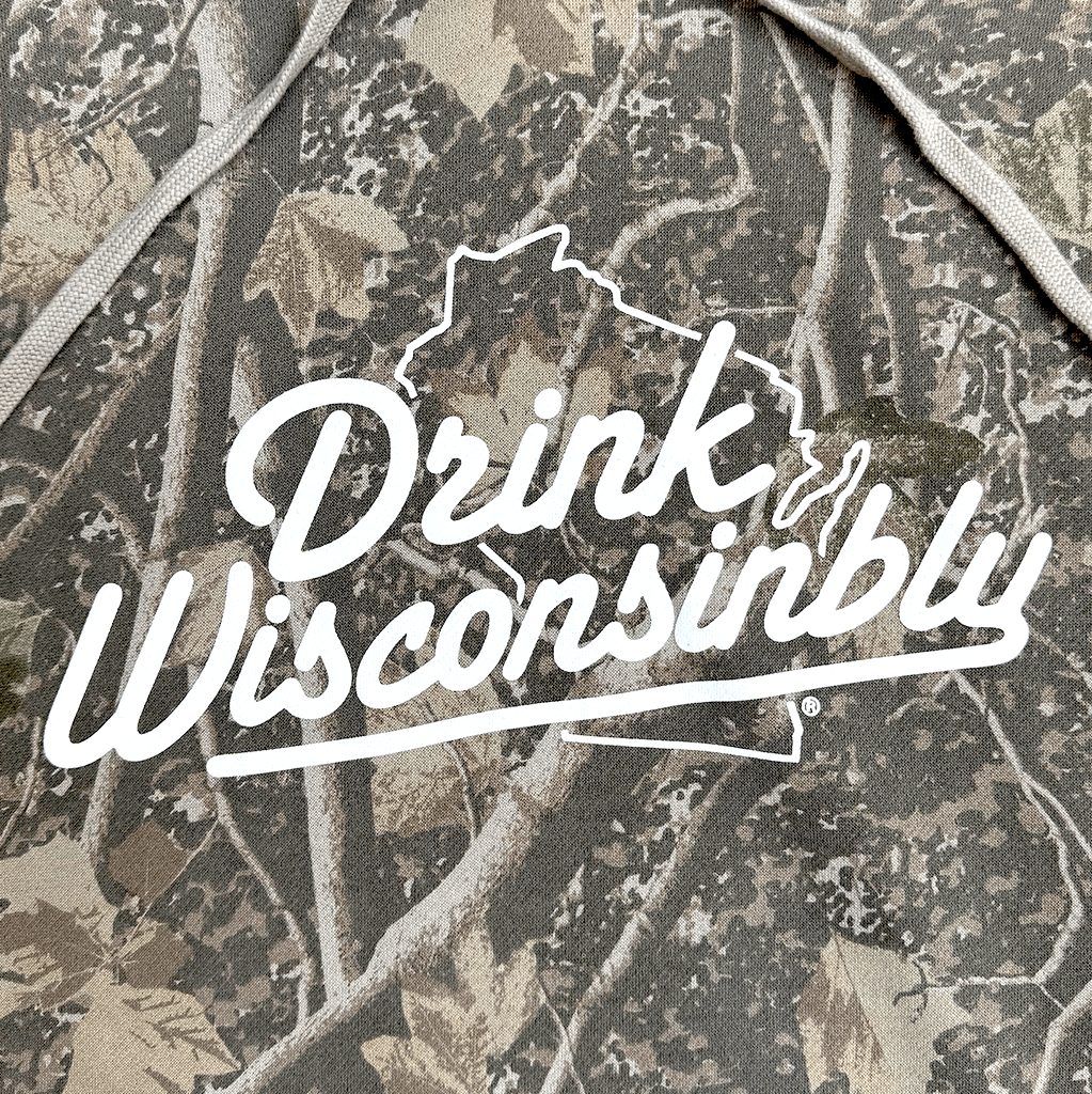 Drink Wisconsinbly Unisex Deadwood Camo Hoodie