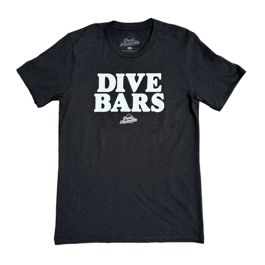 Drink Wisconsinbly Dive Bars Black T-Shirt