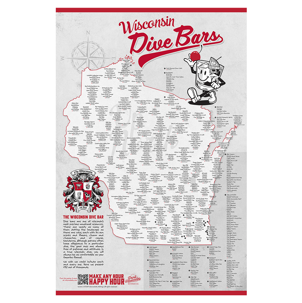 Wisconsin Dive Bars Poster