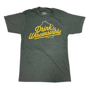 Drink Wisconsinbly Heather Green T-Shirt