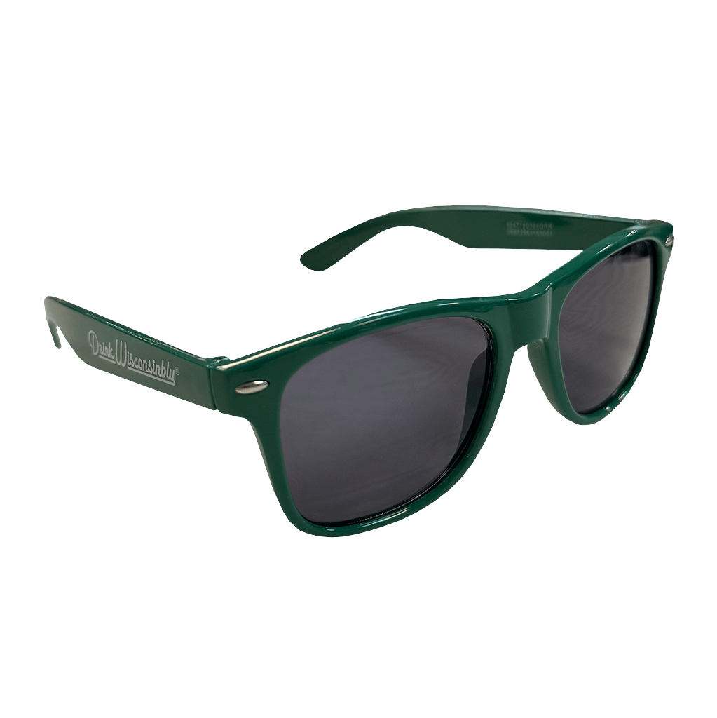 Drink Wisconsinbly Kelly Unisex Green Sunglasses