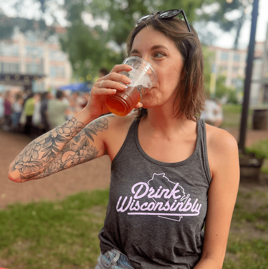 Women's Gray Flowy Racerback Tank