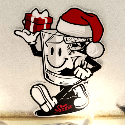 Drink Wisconsinbly Christmas Happy Santa Sticker