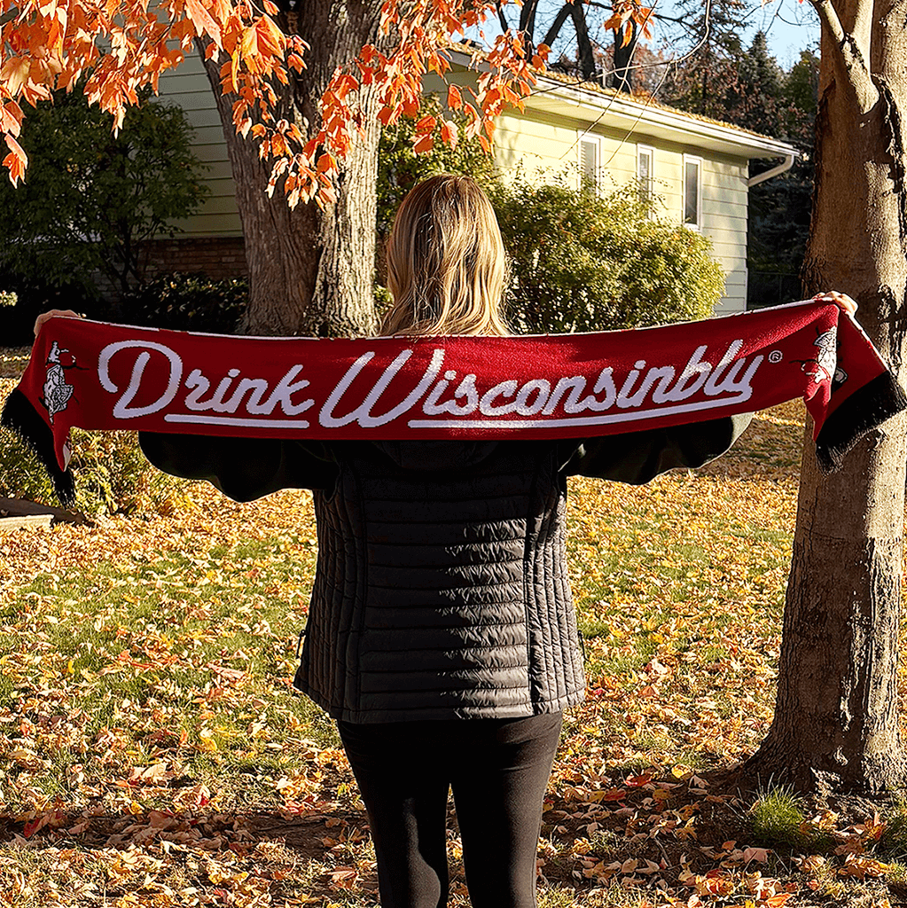 Drink Wisconsinbly Happy Pattern Scarf Long