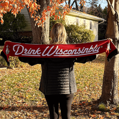 Drink Wisconsinbly Happy Pattern Scarf Long