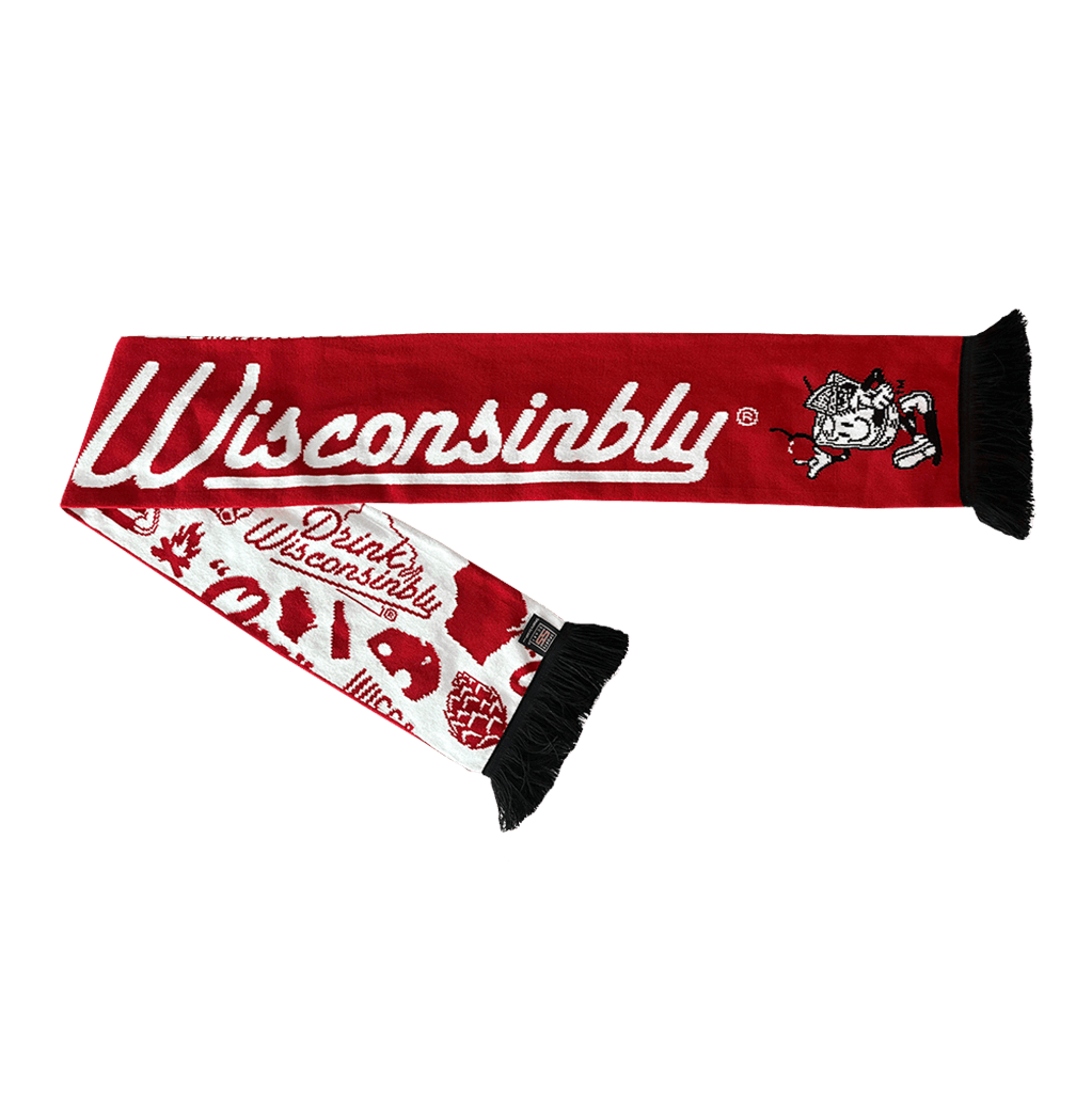 Drink Wisconsinbly Happy Pattern Scarf