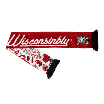 Drink Wisconsinbly Happy Pattern Scarf
