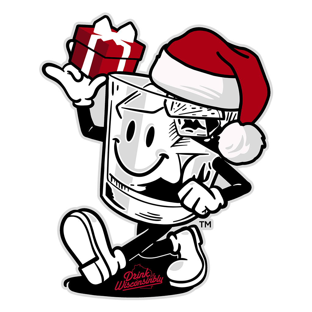 Drink Wisconsinbly Happy Santa Sticker