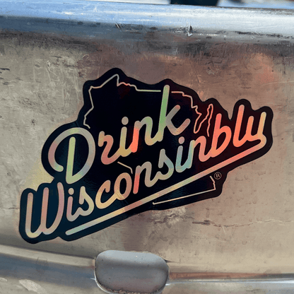 New Drink Wisconsinbly Holographic Logo Sticker 