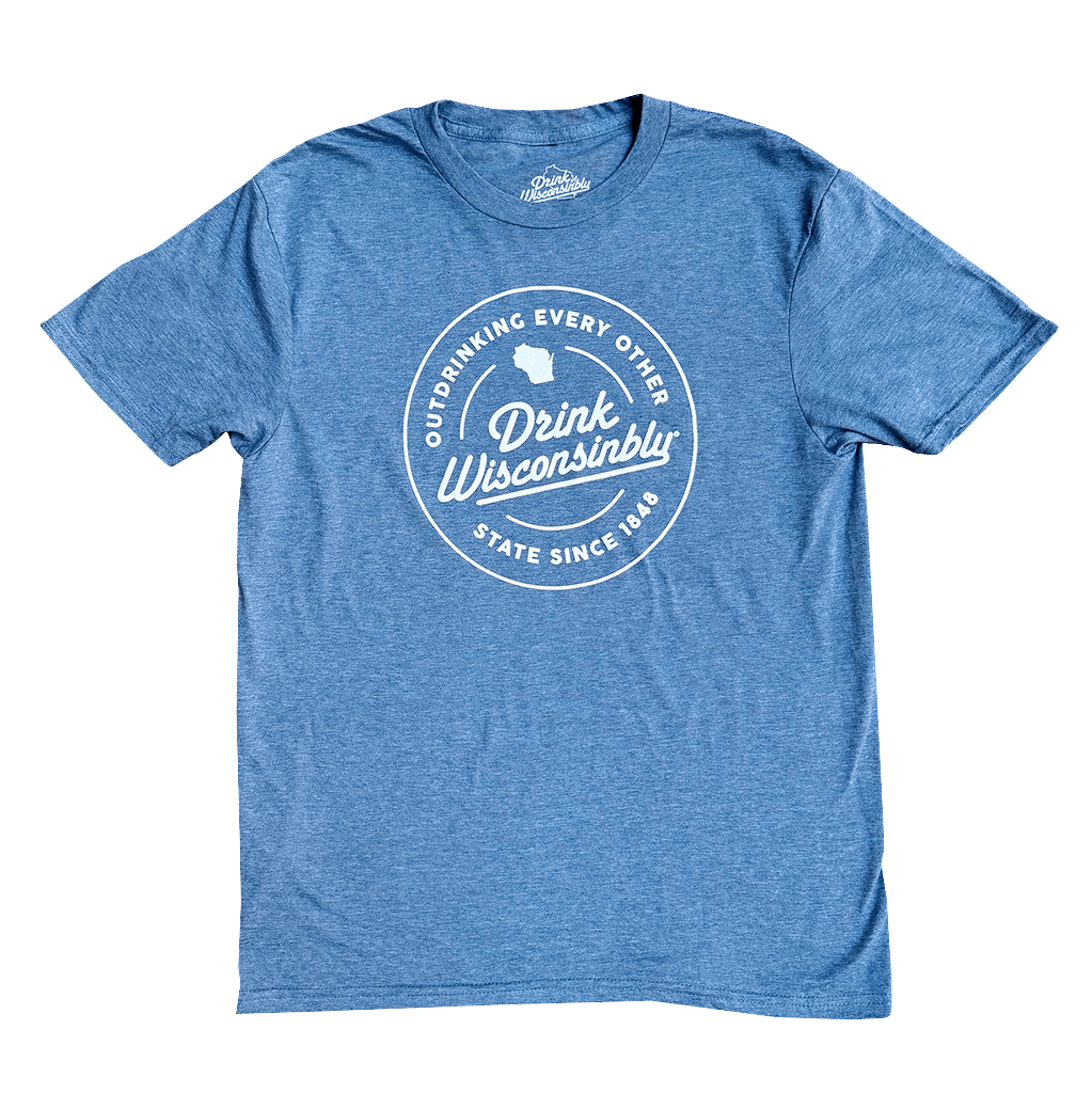 Drink Wisconsinbly Indigo Wisconsin Outdrinking T-Shirt