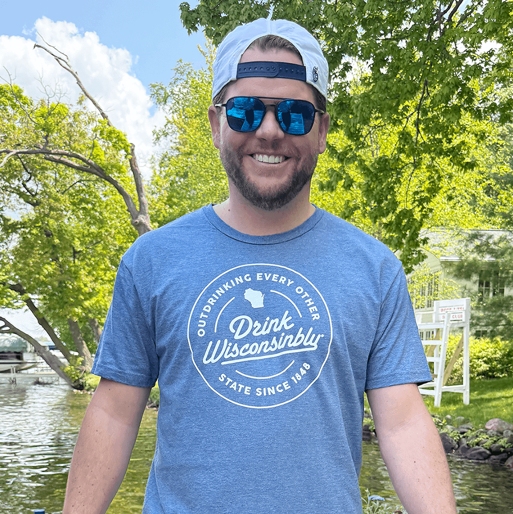 Drink Wisconsinbly Indigo Wisconsin Outdrinking T Shirt