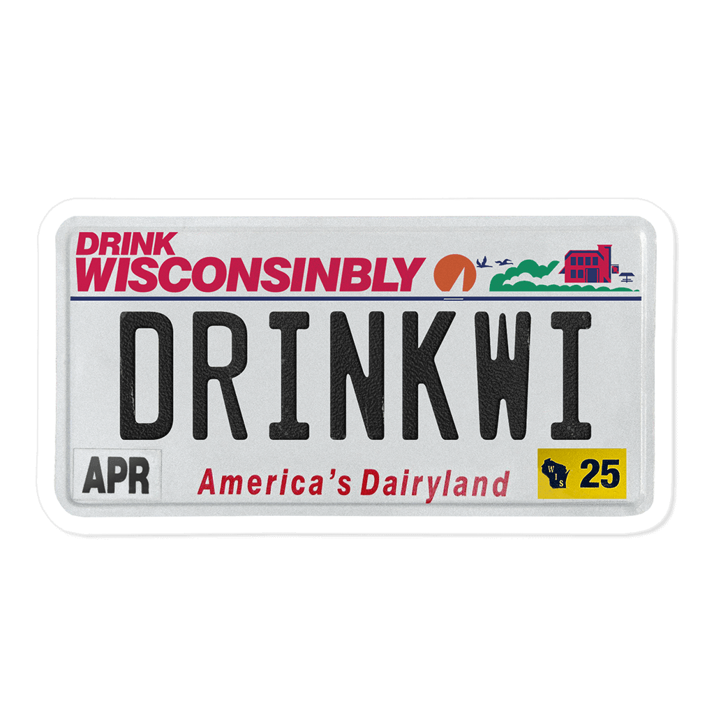 Drink Wisconsinbly License Plate Magnet