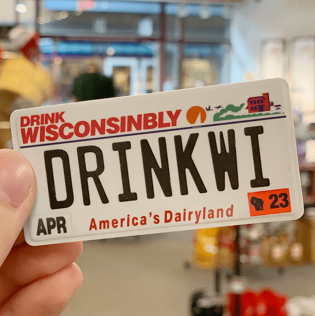 Drink Wisconsinbly Wisconsin License Plate Stickers