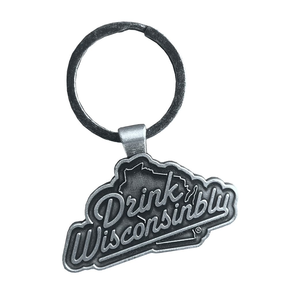 Drink Wisconsinbly Metal Keychain