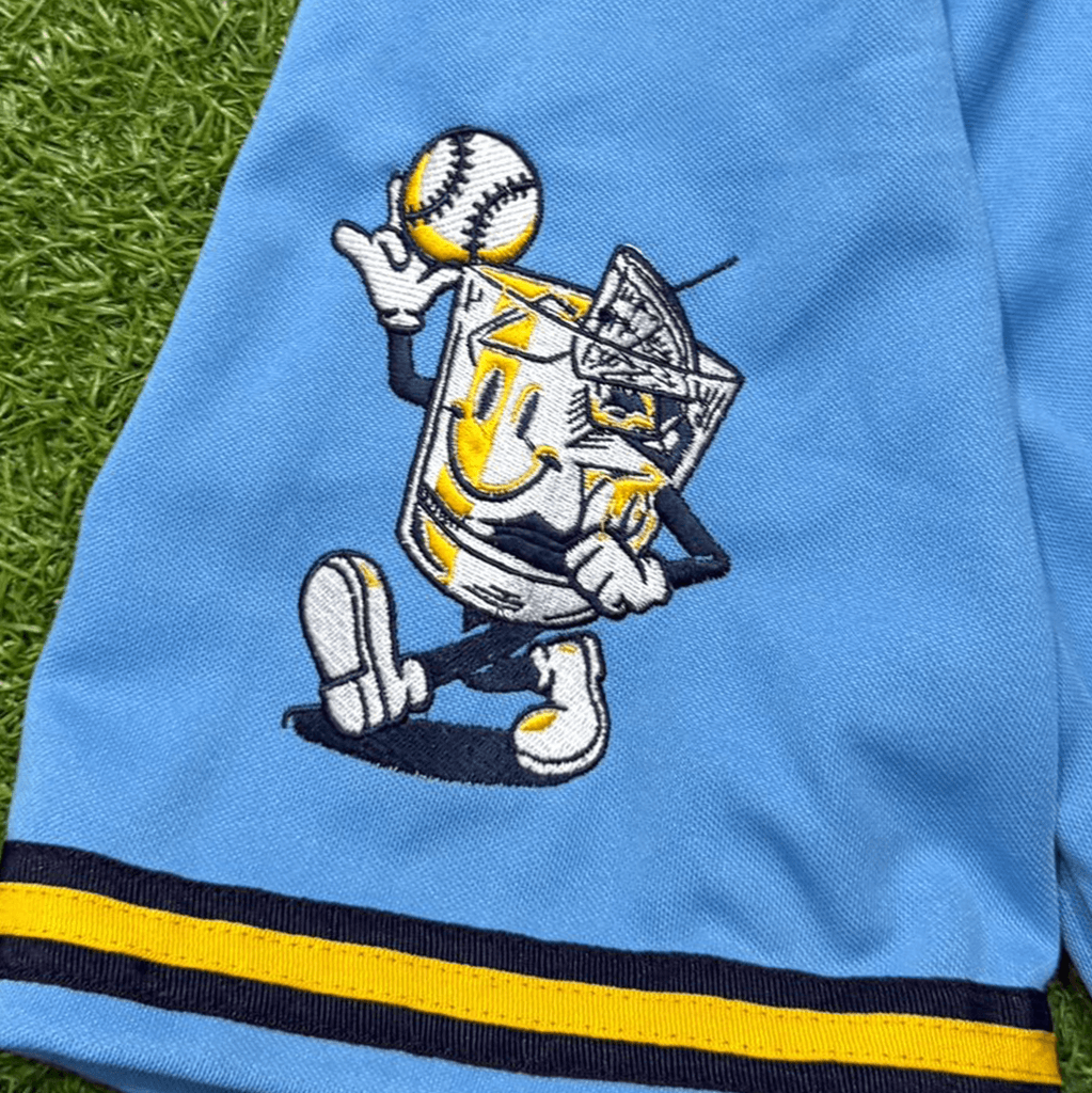 Milwaukee Tailgaters Blue Baseball Jersey Happy Patch