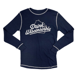 Drink Wisconsinbly Navy Thermal Long Sleeve