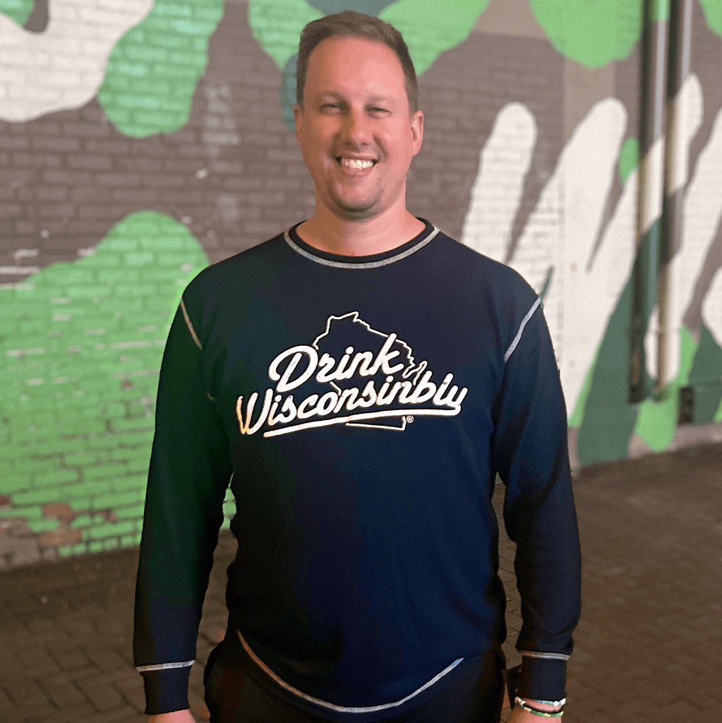 Drink Wisconsinbly Thermal Navy Long Sleeve