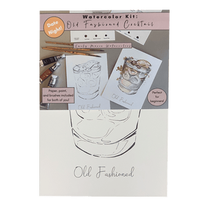Drink Wisconsinbly Watercolor Kit: Old Fashioned Cocktail