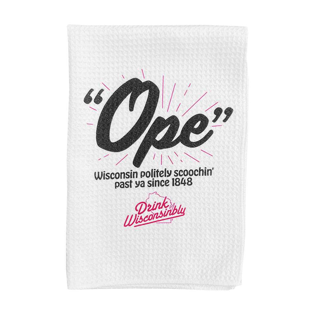 Drink Wisconsinbly Ope Towel