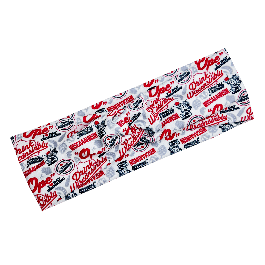 Drink Wisconsinbly Pattern Headband