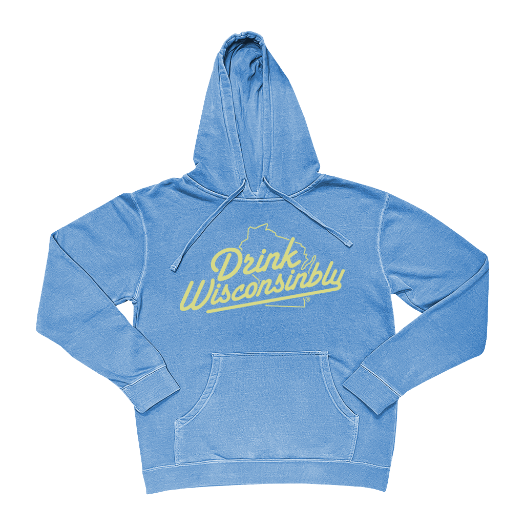Drink Wisconsinby Pigment Light Blue Hoodie