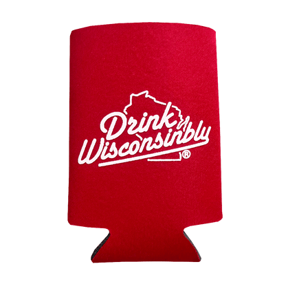 Drink Wisconsinbly Red Ope Coozie Back