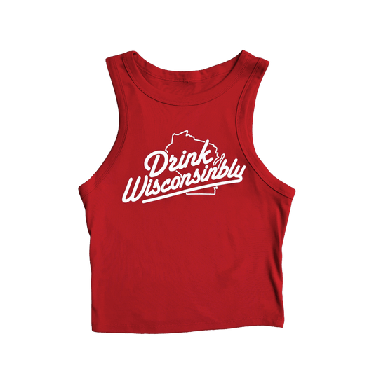 Women's Red Crop Tank Top