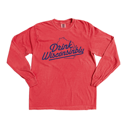 Drink Wisconsinbly Salmon Long Sleeve