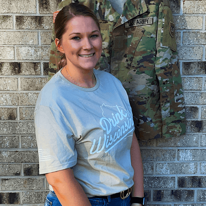 Drink Wisconsinbly USA Military Sandstorm T Shirt