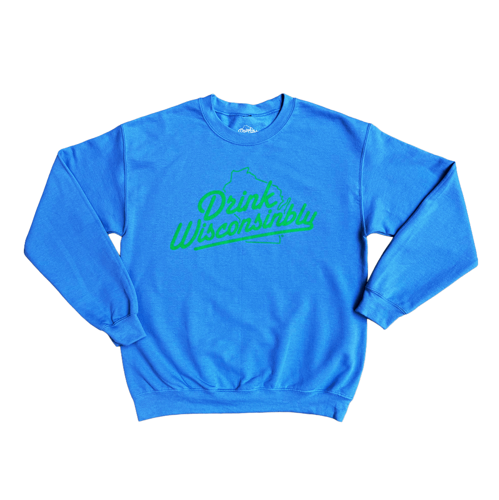 Drink Wisconsnbly Unisex Sky Blue Crewneck