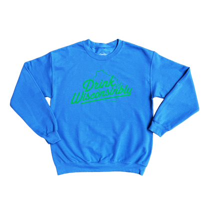Drink Wisconsnbly Unisex Sky Blue Crewneck