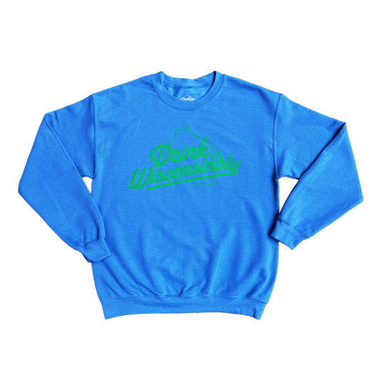 Drink Wisconsnbly Unisex Sky Blue Crewneck