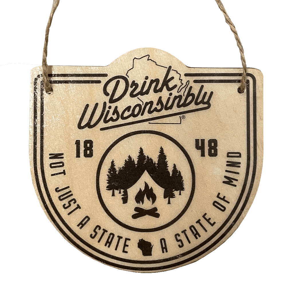 Drink Wisconsinbly State of Mind Christmas Ornament