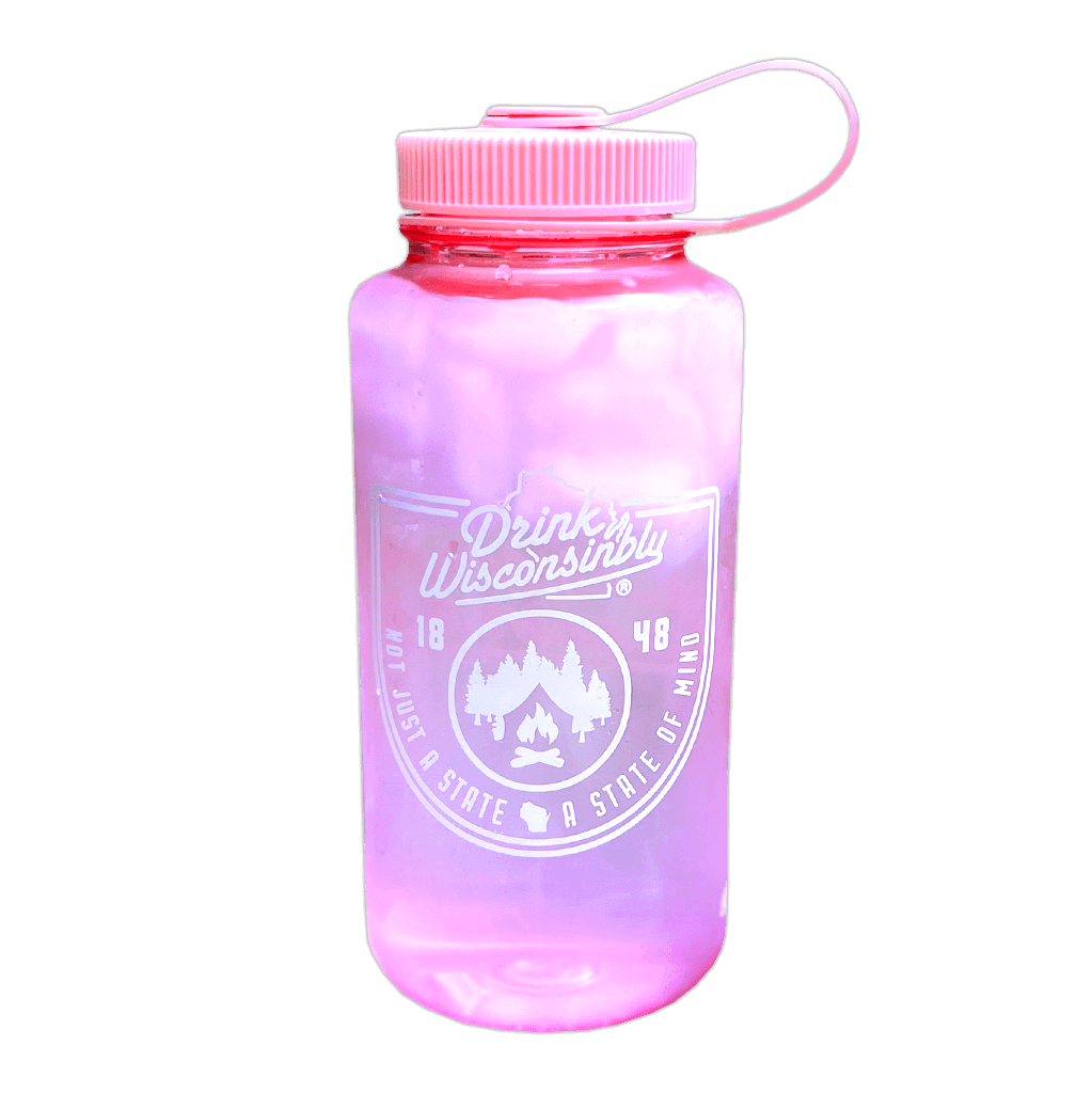 Drink Wisconsinbly State of Mind Cosmo Pink Nalgene Bottle