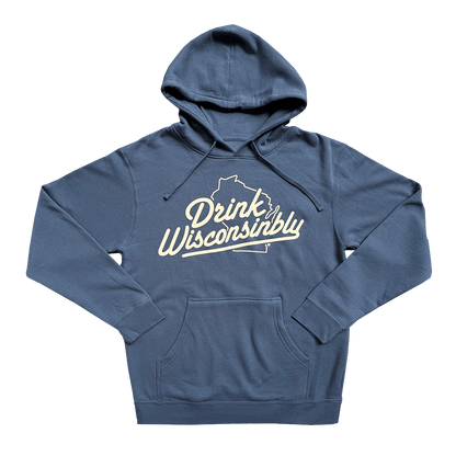 Drink Wisconsinbly Storm Blue Hoodie