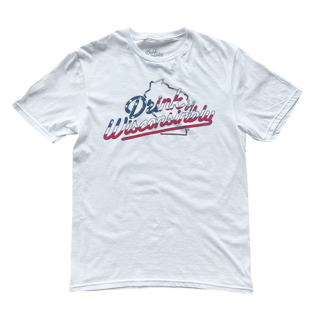 Drink Wisconsinbly American Flag USA T-Shirt
