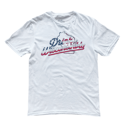 Drink Wisconsinbly American Flag USA T-Shirt